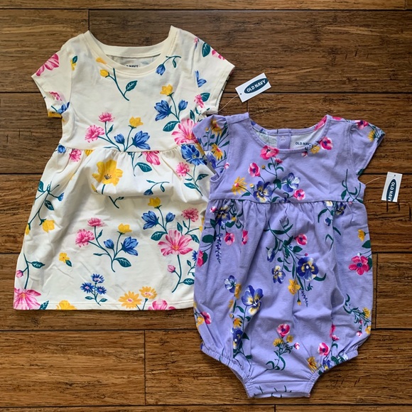Old Navy Other - Set of Two Floral Outfits Dress and Bubble